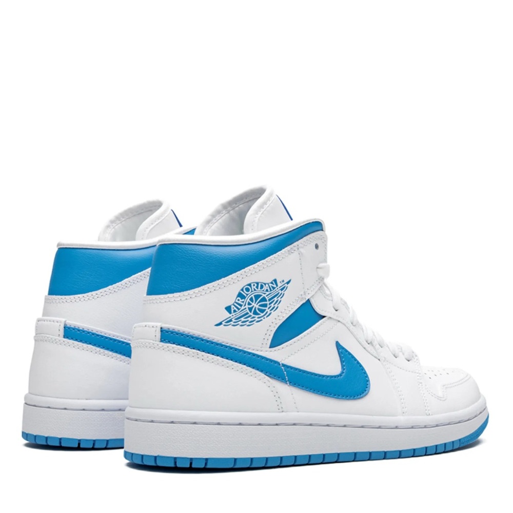 Nike Air Jordan Mid White and Blue Shoes
